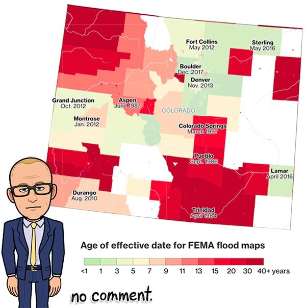Colorado flood insurance; Colorado flood map